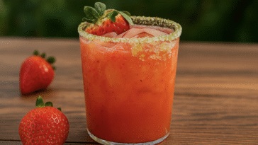 Frozen Strawberry Rhubarb Margarita