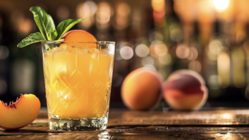 peach bourbon smash